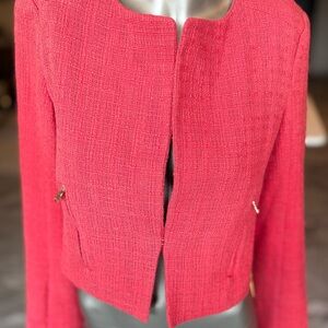 Ann Taylor Coral Blazer with Texture